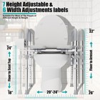 Raised Toilet Seat With Handles     Adjustable Height   Width Commode Chair