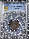 1936 Canada Small Cent Pcgs Ms64bn Lot g9717 Choice Unc 