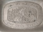 Vintage Wilton Pewter Tray Give Us This Day Our Daily Bread Lord   s Prayer Usa