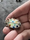 Vintage Mexican Sterling Silver Beetle Brooch Colorful Enamel Taxco