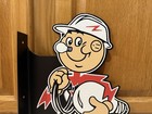 Reddy Kilowatt Flange Sign Electric Lineman 2 Sided Vintage Style Wall Decor