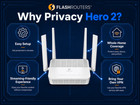 Privacy Hero 2 Wifi Vpn Router   Streaming  Ad Block  Cloud   Includes 1 Yr Vpn