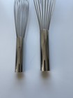 Two Unbranded Stainless Steel French And Balloon Whisks 10  12  Silver