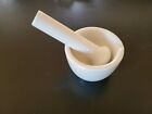 Vintage Coors Large Heavy Porcelain Apothecary Lab Mortar And Pestle 60322 