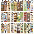 30pcs Cartoon Cat World Bookmark Card Reading Laptop Luggage Waterproof Graduati