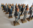 Vintage Marx Presidents Lot Of 34 Plastic Miniature Mixed Lot 1960   s Read