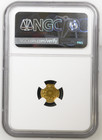 1852 California Fractional Gold Indian Wreath  4b Ngc Ms-64 Off Center Error