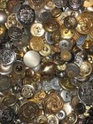 Lot Of  12  Vintage Victorian Antique Metal Buttons Craft Sewing Brass Picture