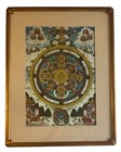 Antique Tibetan Thangka Mandala Painting- Hand Painted Gold Kalachakra Temple