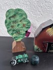 Vtg Lot Of 7 Wooden Handpainted Farmhouse Figures Americana Cottagecore Decor