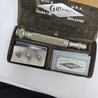 Antique Gillette Razor Metal Case Travel Set Shaving Kit  damaged 