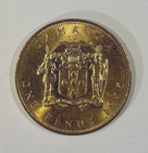 1965 Jamaica 1 Penny Elizabeth Ii Bu Coin Km  39