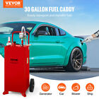 30 Gallon Gas Fuel Diesel Caddy Transfer Tank Container W  Rotary Pump 10ft Hose
