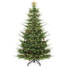7 5ft Green Pre-lit Artificial Aspen Fir Artificial Christmas Tree W  700 Lights