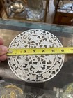 Vintage Webster   Sterling Silver Over Glass Trivet    6 diameter