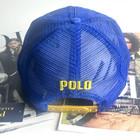 Polo Ralph Lauren Men s Racing-patch Twill Trucker Blue  heritage Blue  Cap