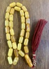 Antique Color-old Polish Amber Islamic Prayer Beads                                                