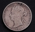 Canada 1901 50c Fifty Cent Half Dollar Queen Victoria  925 Silver Vg