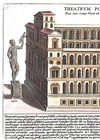 Italy Rome  theatrum Pompei Magni   1615 G  Lauro Original Antique Map
