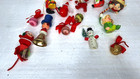 Lot Of Vintage Christmas Tree Ornaments  Stocking Hangers  Etc
