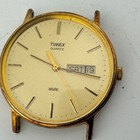 Vintage Timex Quartz Watch Men Gold Tone Water Resistant   For Parts Repair