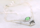 Sea Glass Sand Dollar Charm Anklet Ankle Bracelet Silver Plated New