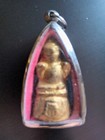 Vintage Original Thailand Buddhist Temple Amulet  metal Case