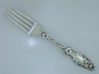 Sterling Silver Whiting 7 5 8  Dinner Size Fork Lily 1902  no Mono   149ea
