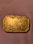 Vintage Estee Lauder Solid Perfume Compact Youth Dew Regency Gold Tone Red Inlay