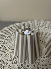 Handmade Custom Scalloped Stripe Lampshades Fabric And Acrylic 6 5    Set Of 2