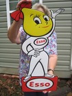 Esso Girl Gasoline Gas Oil Large 24  Embossed Metal Steel Sign