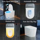 Smart Bidet Toilet Heated Seat Foot Sensor Auto Open Uv Sterilization Nightlight