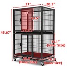 Homey Pet 31 Inch Stackable Heavy Duty Dog Crate Cage Kennel With Four Lockab   