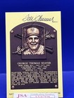 Tom Seaver Autographed Hof Plaque Postcard New York Mets Baseball Hofer Jsa