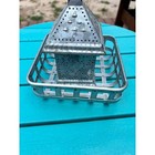 Vintage Primitive Tin House Candle Holder   Basket Set