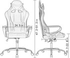 High-back Gaming Chair Pc Office Chair Computer Racing Chair Pu Desk Task Chair