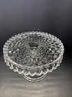 Vintage Fostoria American Cubist Pedestal Cake Stand