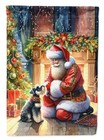 Caroline s Treasures Dac4153gf Schnauzer And Santa Garden Size Schnauzer 4153