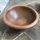 Walnut Wooden Bowl  Vintage  Smooth  Hand-turned  8 In  Signed By Artist  Euc