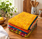Cotton Kantha Kitchen Towel - Mix Assorted Kitchen Towel  Dish Towel  Tea Towel
