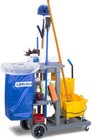 Carlisle Foodservice Products Janitorial Cart Long Platform Cart With 25 Gallon-