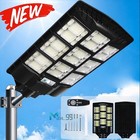 Led 9000w Commercial Solar Street Light Outdoor Dusk To Dawn Parking Lot Lights