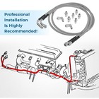 Ss Braided Transmission Cooler Hose Lines Fittings Th350 700r4 Th400 52  Length