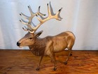 11   x 11    Vintage Breyer Molding Co Elk Wild Brown Usa Antlers Figurine
