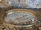 Mcm 1950 s Vtg Gold Gilt Mirrored Vanity Tray Dresser Filigree Hollywood Regency