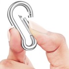 20 Pcs Stainless Steel Carabiners Spring Snap Hooks Heavy Duty Keychain Clip New