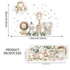 Safari Animals Nursery Wall Decal  Peel And Stick Nursery Mural Jungle Animal   