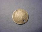 Canada 10 Cents 1871 Holed  87422