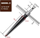 2pcs T Handle Taper Reamer Tool Set 6 Fluted Chamfer Reaming 1 4 Inch Hex Shank
