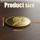 Mxhlxrmp 2pcs Double-sided Heads And Tails Coin  gold   Silver  Gold   Silver